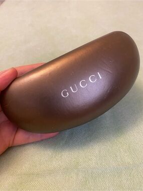 Vintage (90’s) Gucci Brown Hard Shell Sunglasses Case. Authentic